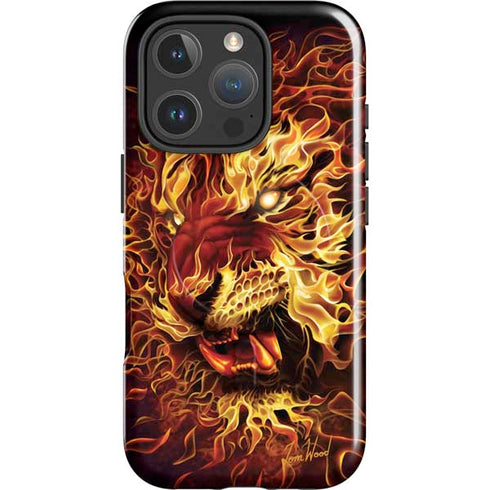 Fire Tiger by Tom Wood iPhone 16 Pro Magsafe Impact Case