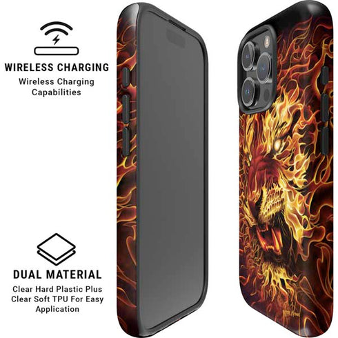 Fire Tiger by Tom Wood iPhone 16 Pro Magsafe Impact Case