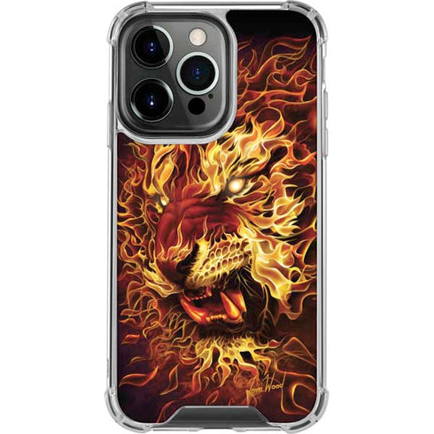 Fire Tiger by Tom Wood iPhone 16 Pro Max Clear Case