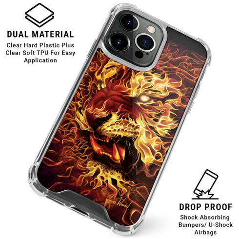 Fire Tiger by Tom Wood iPhone 16 Pro Max Clear Case