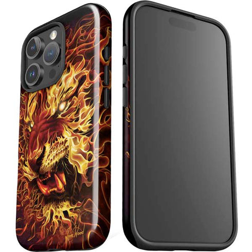 Fire Tiger by Tom Wood iPhone 16 Pro Max Impact Case
