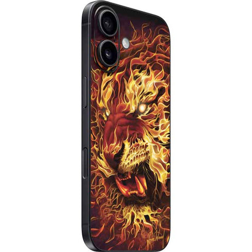 Fire Tiger by Tom Wood iPhone 16 Skin