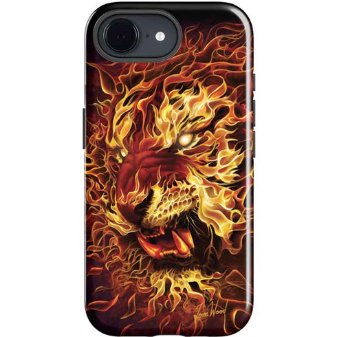 Fire Tiger by Tom Wood iPhone 16e Impact Case