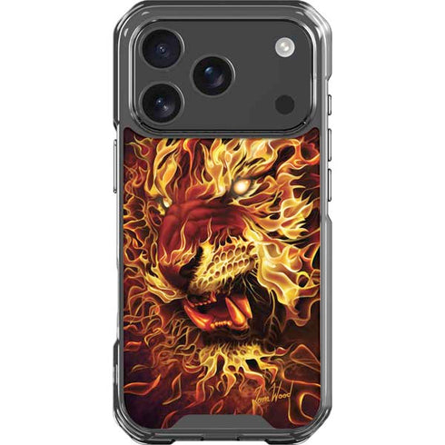 Fire Tiger by Tom Wood iPhone 18 Pro Clear Case