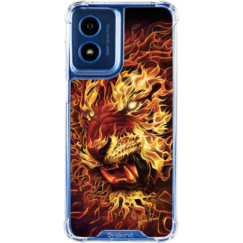 Fire Tiger by Tom Wood Moto G 5G (2024) Clear Case