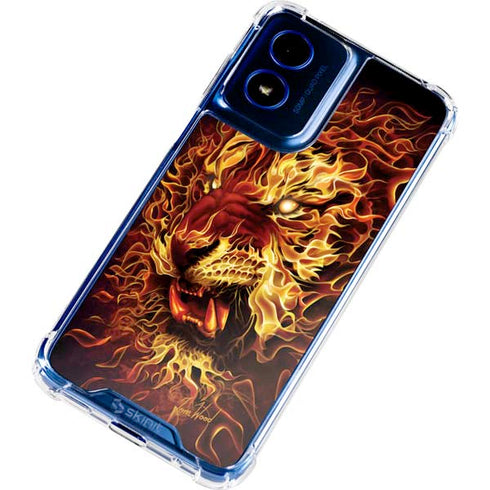 Fire Tiger by Tom Wood Moto G 5G (2024) Clear Case