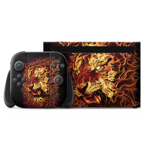 Fire Tiger by Tom Wood Nintendo Skins