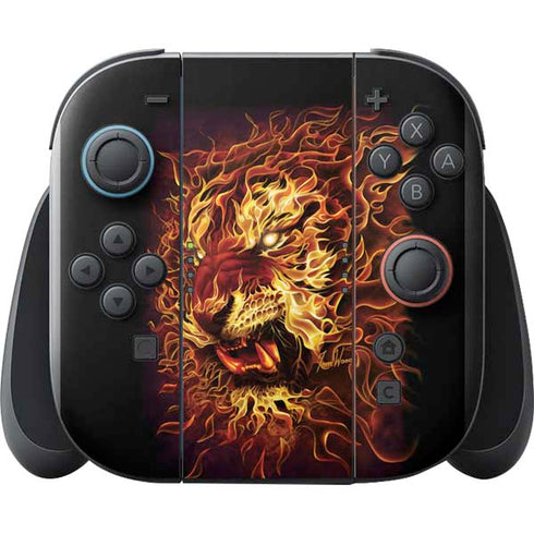 Fire Tiger by Tom Wood Nintendo Switch 2 (2025) with Joy-Con Skin