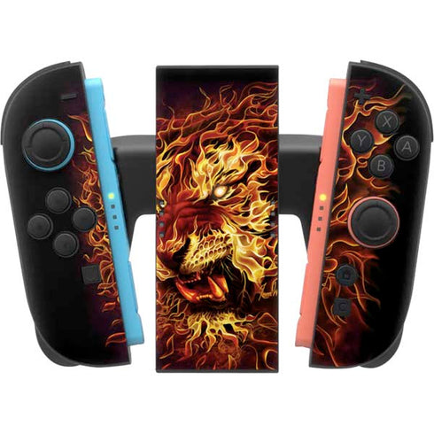 Fire Tiger by Tom Wood Nintendo Switch 2 (2025) Joy-Con Controller Skin