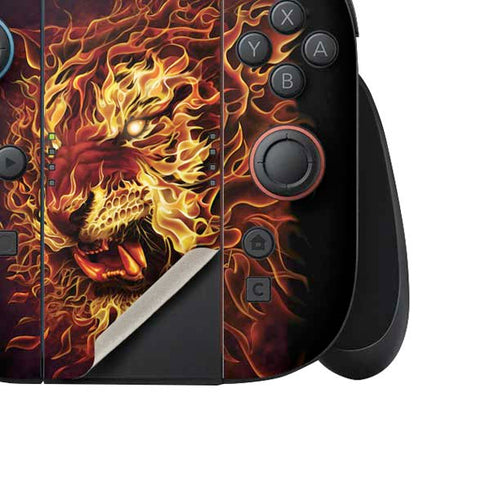 Fire Tiger by Tom Wood Nintendo Switch 2 (2025) Joy-Con Controller Skin