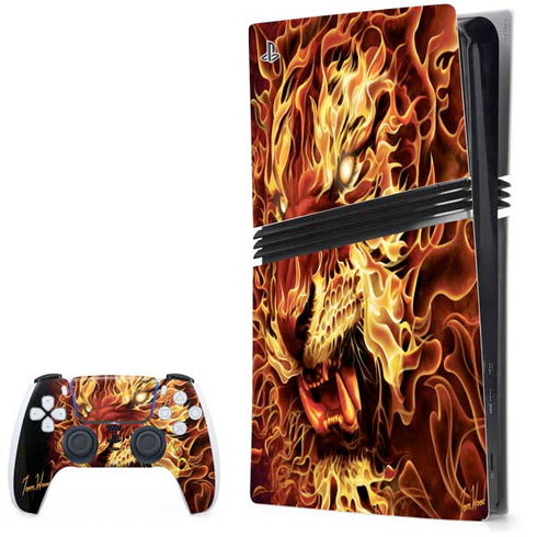 Fire Tiger by Tom Wood PS5 Pro Bundle Skin