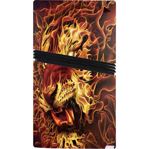 Fire Tiger by Tom Wood PS5 Pro Console Skin