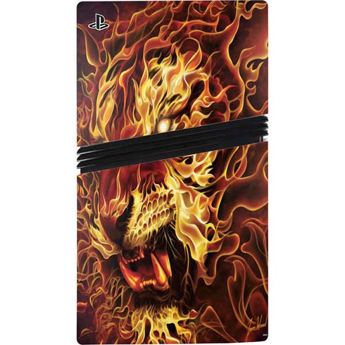 Fire Tiger by Tom Wood PS5 Pro Disk Bundle Skin