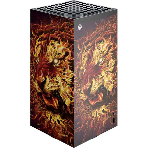 Fire Tiger by Tom Wood XBox Series X Digital Edition Console Skin