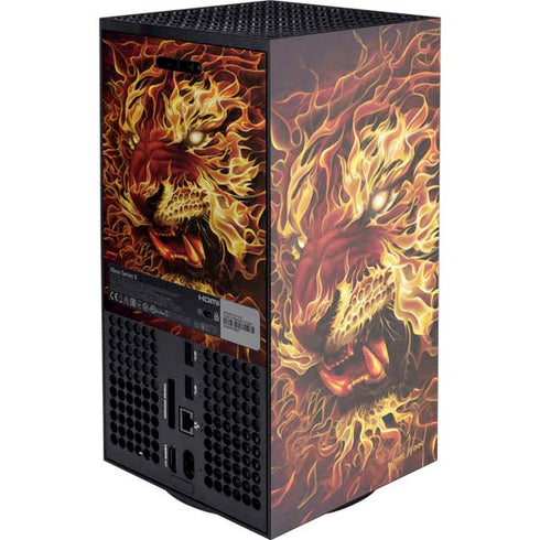 Fire Tiger by Tom Wood XBox Series X Digital Edition Console Skin