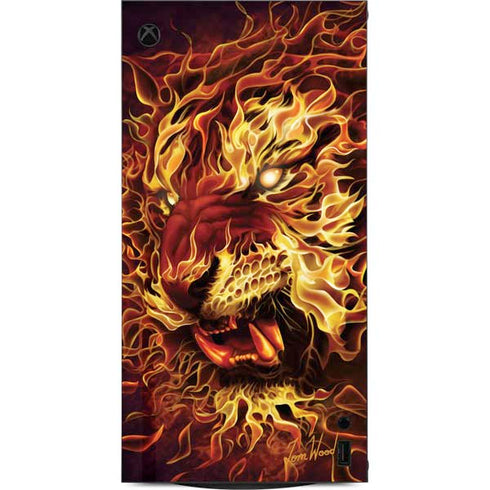 Fire Tiger by Tom Wood XBox Series X Digital Edition Console Skin