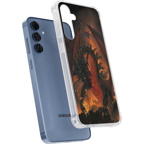 Fireball Dragon by Vincent Hie Galaxy A55 5G Clear Case