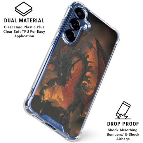 Fireball Dragon by Vincent Hie Galaxy S25 Clear Case