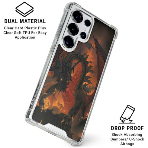 Fireball Dragon by Vincent Hie Galaxy S25 Ultra Clear Case
