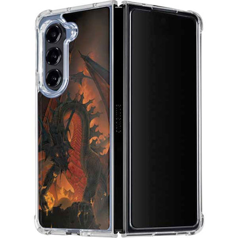 Fireball Dragon by Vincent Hie Galaxy Z Fold5 5G Clear Case