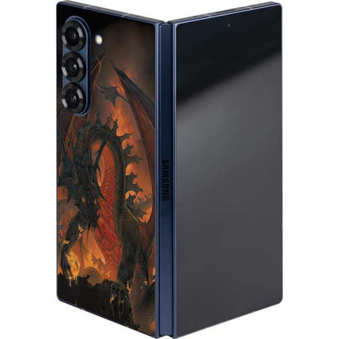 Fireball Dragon by Vincent Hie Galaxy Z Fold6 Skin