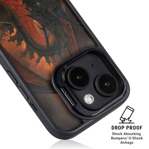 Fireball Dragon by Vincent Hie iPhone 14 Plus Kickstand Case