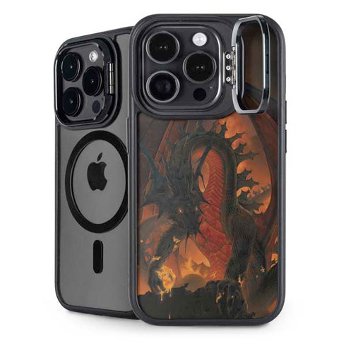 Fireball Dragon by Vincent Hie iPhone 14 Pro Kickstand Case