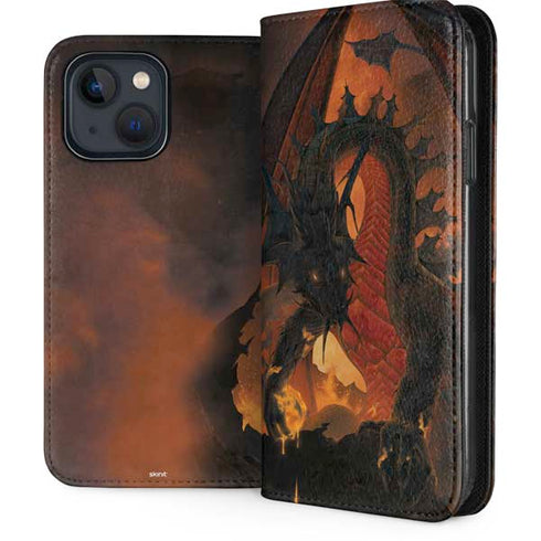 Fireball Dragon by Vincent Hie iPhone 15 Plus Folio Case