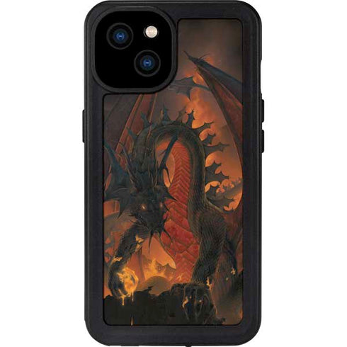 Fireball Dragon by Vincent Hie iPhone 15 Plus Waterproof Case