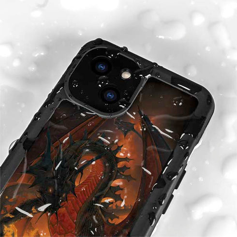 Fireball Dragon by Vincent Hie iPhone 15 Plus Waterproof Case