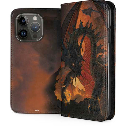 Fireball Dragon by Vincent Hie iPhone 15 Pro Folio Case