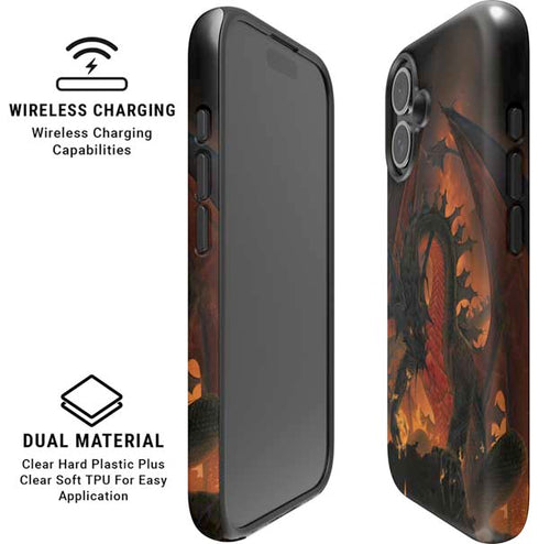 Fireball Dragon by Vincent Hie iPhone 16 Magsafe Impact Case