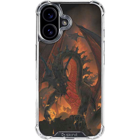 Fireball Dragon by Vincent Hie iPhone 16 Plus Clear Case