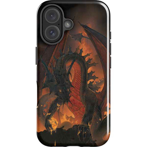 Fireball Dragon by Vincent Hie iPhone 16 Plus Impact Case