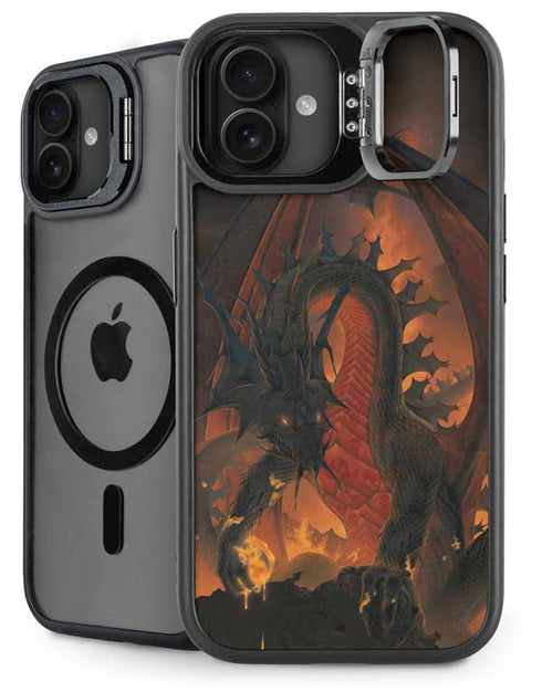 Fireball Dragon by Vincent Hie iPhone 16 Plus Kickstand Case