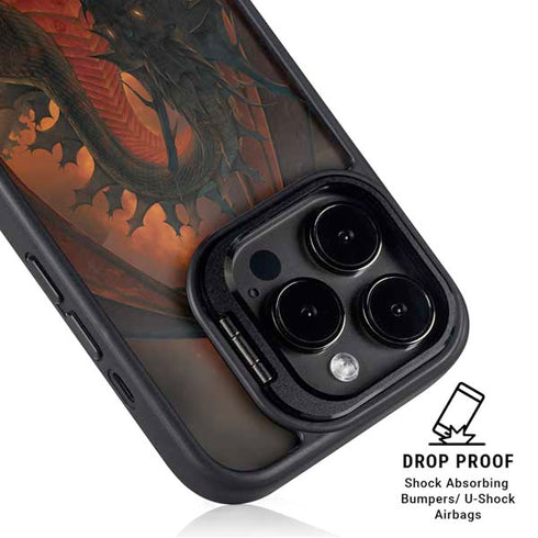 Fireball Dragon by Vincent Hie iPhone 16 Pro Kickstand Case