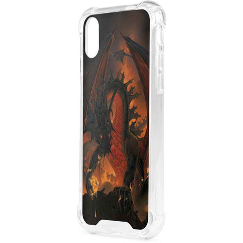 Fireball Dragon by Vincent Hie iPhone XS Clear Case