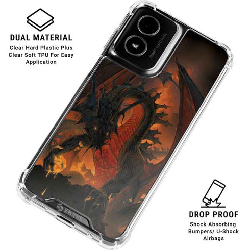 Fireball Dragon by Vincent Hie Moto G Power 5G (2024) Clear Case