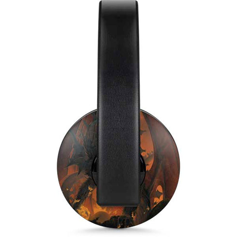 Fireball Dragon by Vincent Hie PlayStation 4 Gold Wireless Headset Skin