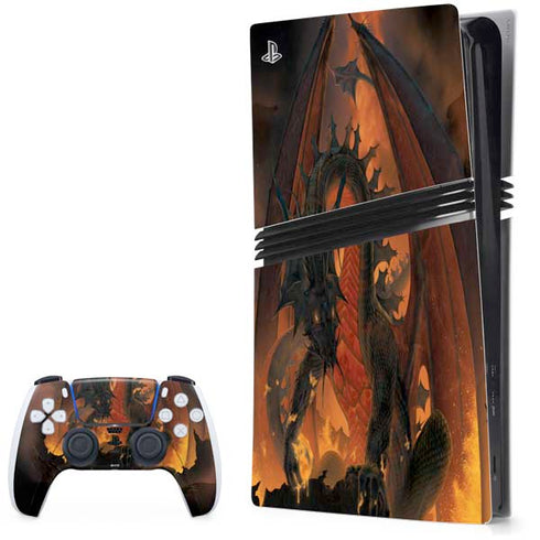 Fireball Dragon by Vincent Hie PS5 Pro Bundle Skin