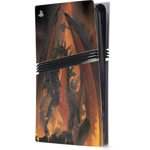 Fireball Dragon by Vincent Hie PS5 Pro Console Skin