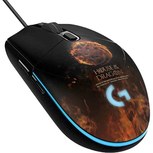 HBO House of the Dragon Flaming Tararyen Sigil G203 Prodigy RGB Wired Gaming Mouse Skin