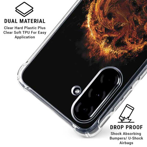 HBO House of the Dragon Flaming Tararyen Sigil Galaxy A36 5G Clear Case