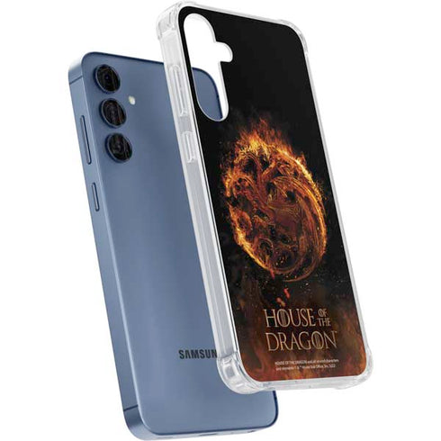 HBO House of the Dragon Flaming Tararyen Sigil Galaxy A55 5G Clear Case