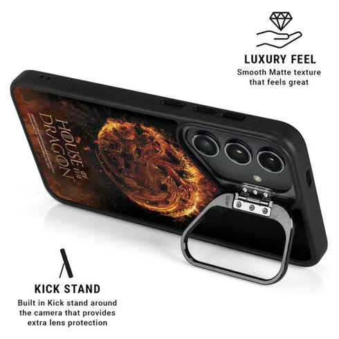 HBO House of the Dragon Flaming Tararyen Sigil Galaxy S25 Kickstand Case