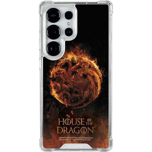 HBO House of the Dragon Flaming Tararyen Sigil Galaxy S25 Ultra Clear Case