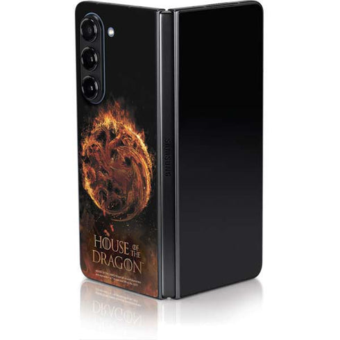 HBO House of the Dragon Flaming Tararyen Sigil Galaxy Z Fold5 5G Skin