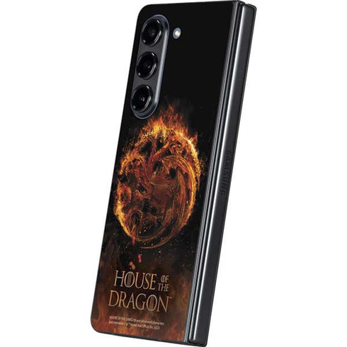 HBO House of the Dragon Flaming Tararyen Sigil Galaxy Z Fold5 5G Skin