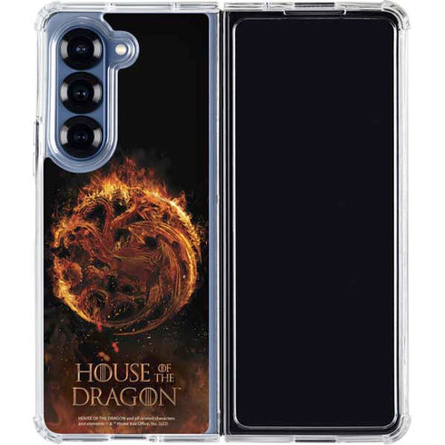 HBO House of the Dragon Flaming Tararyen Sigil Galaxy Z Fold6 Clear Case
