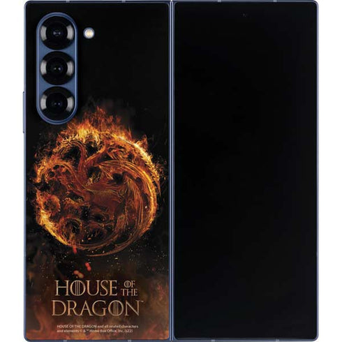 HBO House of the Dragon Flaming Tararyen Sigil Galaxy Z Fold6 Skin